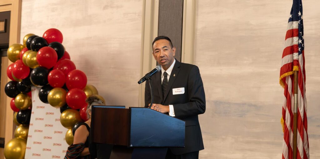 El Concilio California president speaking at a community event
